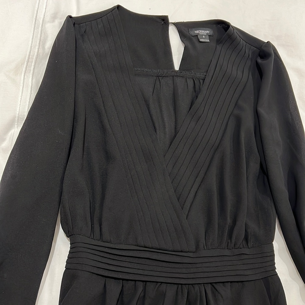 Black long sleeve romper